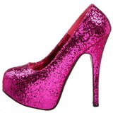 Pink Glitter 14,5 cm Burlesque BORDELLO TEEZE-06G Plateau Pumps