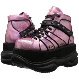 Pink Leatherette 7,5 cm NEPTUNE-100 Platform Mens Gothic Shoes