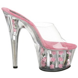 Pink Transparent 18 cm ADORE-701FL Plateau High Mules