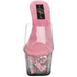 Pink Transparent 18 cm ADORE-701FL Plateau High Mules