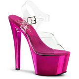 Pink Transparent 18 cm SKY-308 High Heels Platform