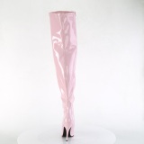 Rose 13 cm thigh high stretch overknee boots with wide calf for men