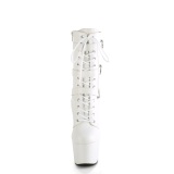 Schnürboots 18 cm ADORE-1043 platform high heels boots vegan weisse