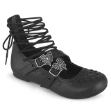 Schwarz DAISY-11 flache lolita mary jane ballerina schuhe