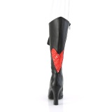 Schwarze 9,5 cm GLAM-243 DemoniaCult schnürstiefel high heels