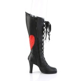 Schwarze 9,5 cm GLAM-243 DemoniaCult schnürstiefel high heels