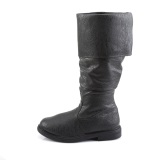 Schwarze robinhood herrenstiefel cosplay renaissance halloween stiefel