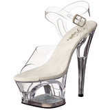 Transparent 18 cm Pleaser MOON-708DM High Heels Platform