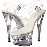 Transparent 18 cm Pleaser MOON-708DM High Heels Platform