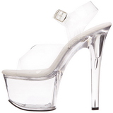 Transparent 18 cm TREASURE-708 tip jar platform stripper high heel shoes