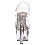 Transparent 18 cm TREASURE-708 tip jar platform stripper high heel shoes