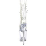 Transparent 20 cm FLAMINGO-1020C Exotic pole dance boots