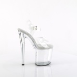 Transparent 20 cm NAUGHTY-8083 Acryl plateau high heels