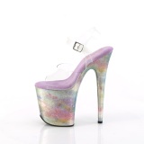 Transparent platform 20 cm FLAMINGO Lavender sandals heels shoes