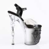 Transparent totenkopf plateau 20 cm RAPTURE pleaser high heels