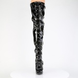 Varnished patent boots 15 cm pointed toe stiletto overknee boots