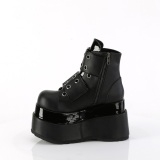 Vegan 11,5 cm BEAR-104 emo platform wedge boots with buckles