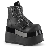 Vegan 11,5 cm BEAR-104 emo wedge plateauboots mit schnalle