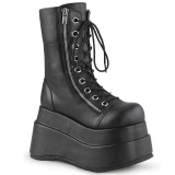 Vegan 11,5 cm BEAR-265 emo abgestufte platform boots mit schnürung