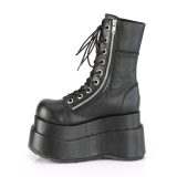 Vegan 11,5 cm BEAR-265 emo abgestufte platform boots mit schnürung