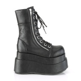 Vegan 11,5 cm BEAR-265 emo abgestufte platform boots mit schnürung