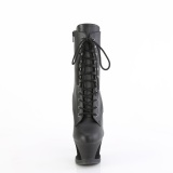 Vegan 18 cm MOON-1020SK platform ankle boots mit schnürsenkel in schwarz