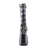 Vegan 18 cm herrenstiefel cyberpunk stiefel extrem plateau schwarz