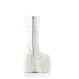 Vegan 18 cm herrenstiefel cyberpunk stiefel extrem plateau weiss