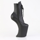 Vegan 23 cm BEWITCHED Heelless ankle boots pony heels schwarze