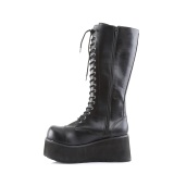 Vegan 8,5 cm TRASH502 cyberpunk kniehohe plateaustiefel herren schwarz