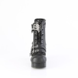 Vegan 9,5 cm GOTHIKA-66 emo chunky platform boots mit schnallen