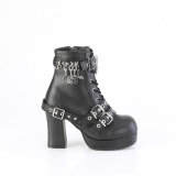 Vegan 9,5 cm GOTHIKA-66 emo chunky platform boots mit schnallen