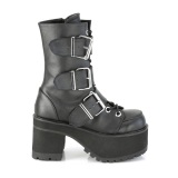 Vegan 9,5 cm RANGER-308 gothic chunky platform boots mit schnallen damen