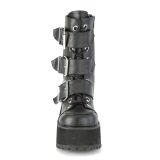 Vegan 9,5 cm RANGER-308 gothic womens chunky platform boots with buckles