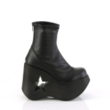 Vegan emo 13 cm DYNAMITE-100 DemoniaCult wedge plateauboots schwarz