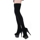 Velvet Thigh High Boots Platform 15 cm Pleaser ADORE-3002