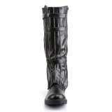 WALKER-130 schwarze kapitänstiefel herren stiefel cosplay halloween