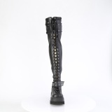 Wedge platform 11,5 cm SHAKER-325 womens thigh high boots with laces