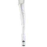 Weiss 18 cm ADORE-3011HWR Hologramm overkneestiefel peeptoe