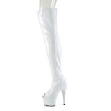 Weiss 18 cm ADORE-3011HWR Hologramm overkneestiefel peeptoe