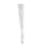 White 15 cm DELIGHT-3000HWR Hologram exotic pole dance overknee boots