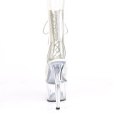 White transparent 18 cm ADORE-1016C-2 Exotic stripper ankle boots