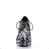 Zebra PIMP-02 herren zuhälterschuhe mit goldfisch aquarium absatz